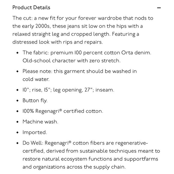 Madewell - The Dean Easy Straight Crop Jean (size 30) - Picture 11 of 11